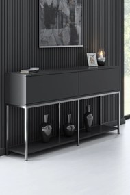 Konzolasztal Lord - Anthracite, Silver