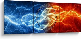 Az elektromos feszültség képe (órával) (90x30 cm)