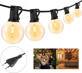 Kültéri Kerti Lámpa 50LED Meleg Fehér -15m