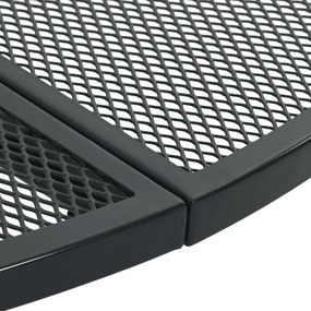 5 darabos antracit porszórt acél dönthető kerti szék szett