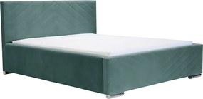 Kárpitozott ágy tárolóval és COOL matraccal 160x200 cm Menta