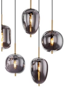 Globo 15345-8MM - Csillár zsinóron BLACKY I 8xE14/40W/230V