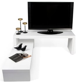 Cliff Walnut fehér variálható asztal - TemaHome