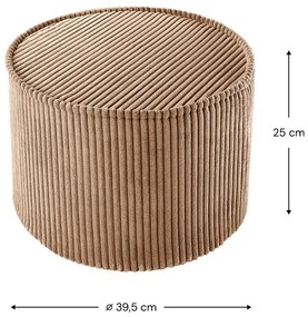Barna kordbársony gyerek puff – Wigiwama