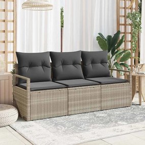 Kerti Kanapé Szett párnával tárolóval 3 pcs Világosszürke