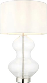 Endon glamour modern asztali lámpa kelda shaped fehér nikkel átlátszó end102676