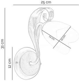 ONLI - Fali lámpa SONIA 1xE14/6W/230V bronz