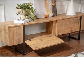 Natúr színű TV-állvány borovi fenyő dekorral 180x50x29,5 cm Serenity – Kalune Design