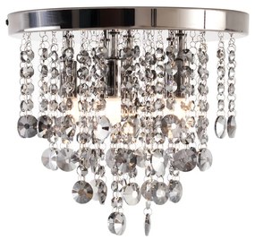 Klasszikus mennyezeti lámpa fekete füstüveggel - Medusa