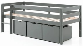 Szürke gyerekágy alatti fiók szett 3 db-os Pino – Vipack