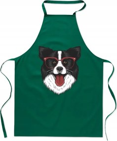 Konyhai Kötény Border Collie Szemüveg Divatos Nyomtatás