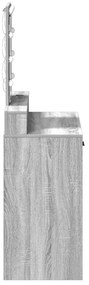 Sminkasztal LED Fénnyel - Szürke Sonoma, 79x41x140 cm
