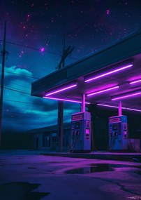 Poszter 59,4x84,1cm A neon éjszaka ereje