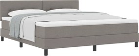 vidaXL Boxrugós ágy matracmal fejtámlával Tópszínű 180 x 200 cm szövet