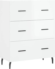 vidaXL magasfényű fehér szerelt fa tálalószekrény 69,5 x 34 x 90 cm