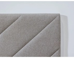 Bézs kárpitozott franciaágy ágyráccsal 160x200 cm Romane – Bobochic Paris