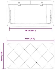 rózsaszín bársony fejtámla párna 90 cm