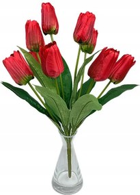 Tulipán csokor mű tulipán 47 cm piros