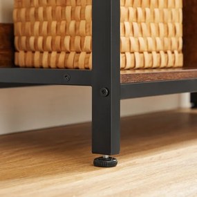 NAVARO könyvszekrény barna/fekete