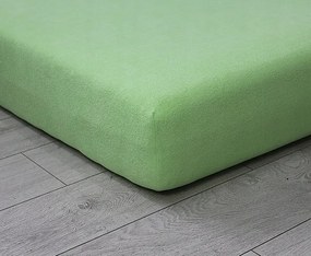 Gumis frottír lepedő Világoszöld 44 220x200 lengyel