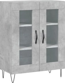 vidaXL betonszürke szerelt fa tálalószekrény 69,5 x 34 x 90 cm