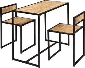 3-részes tömör mangófa étkezőszett