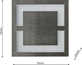 Eko-Light QUADRO EKS0927 Beépíthető lépcsőházi lámpa 1x0,6W/LED 3000K 13LM IP20