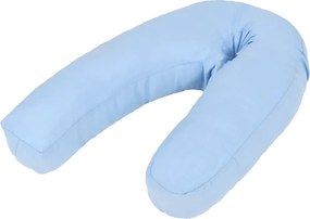 vidaXL J-alakú kék kismama párna 54 x (36-43) cm