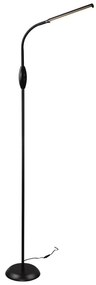 Fekete LED állólámpa (magasság 145 cm) Toro – Trio