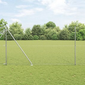 Kerítési Oszlopok Cövek Felszereléssel 26 db Ø32 mm 180 cm Horganyzott Acél