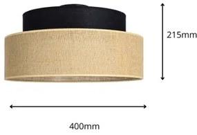 Mennyezeti lámpa BOHO 1xE27/60W/230V átm. 40 cm fekete/bézs