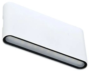 Ecolite ZFP12-BI - LED Kültéri fali lámpa BRICK 2xLED/6W/230V IP65 fehér