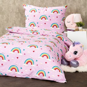 4Home Rainbow gyerek pamut ágyneműhuzat, 140 x 200 cm, 70 x 90 cm, 140 x 200 cm, 70 x 90 cm