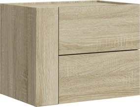 vidaXL sonoma tölgy színű falra szerelhető éjjeliszekrény 45x30x35 cm