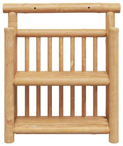 Falpolc polcokkal tárolóval Barna 40 x 13 x 44 cm bambusz