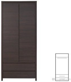 Ruhásszekrény Kasey SZF2D2S (Wenge). 735090