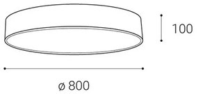 LED2 - LED Dimmelhető mennyezeti lámpa MONO LED/100W/230V 3000K/4000K fekete