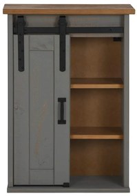 HALDEN szürke fenyőfa akasztószekrény tolóajtóval 49x22,5x70 cm