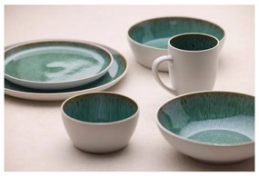 Fehér-zöld kőedény desszertes tányér ø 21 cm Gastro White/Green – Bitz