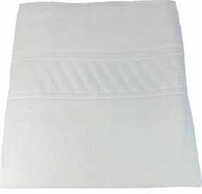 MrTowel Hotel Kéztörlő 30x50cm Pamut 500g/m2 Fehér Ferde Csíkos