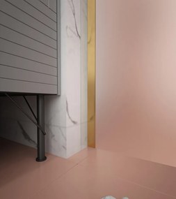 Erga Paris, Beépíthető zuhanykabin 70x200 cm, 8 mm-es matt üveg, arany matt profil, ERG-V02-PARIS-070x200-FR-GB