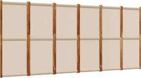 vidaXL 6 paneles tópszínű térelválasztó 420 x 180 cm