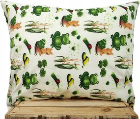 Prémium pamut párnahuzat gyerek békák csigák állatok zöld 30x50