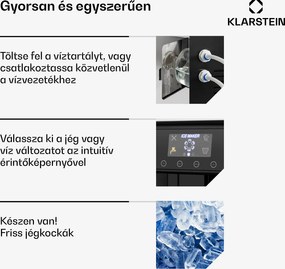 Klarstein Eiszeit rozsdamentes acél jégkocka készítő 3 jégkocka méret ezüst