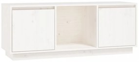 fehér tömör fenyőfa TV-szekrény 110,5x35x44 cm