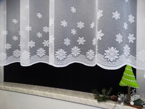 Mg Függöny 36310 hópehely Fehér 400x170cm Kész Szalaggal M