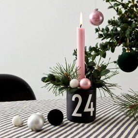 Fekete porcelán gyertyatartó - Design Letters