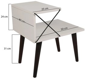 Éjjeliszekrény Cross - White