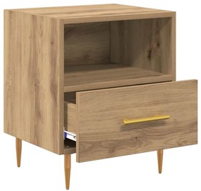 Éjjeli asztal fiókkal 2 pcs Barna 40 x 35 x 47.5 cm Faanyag