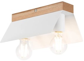 Lamkur Mennyezeti lĂĄmpa ESME 2xE27/15W/230V fehĂ©r/tölgy LA53363
